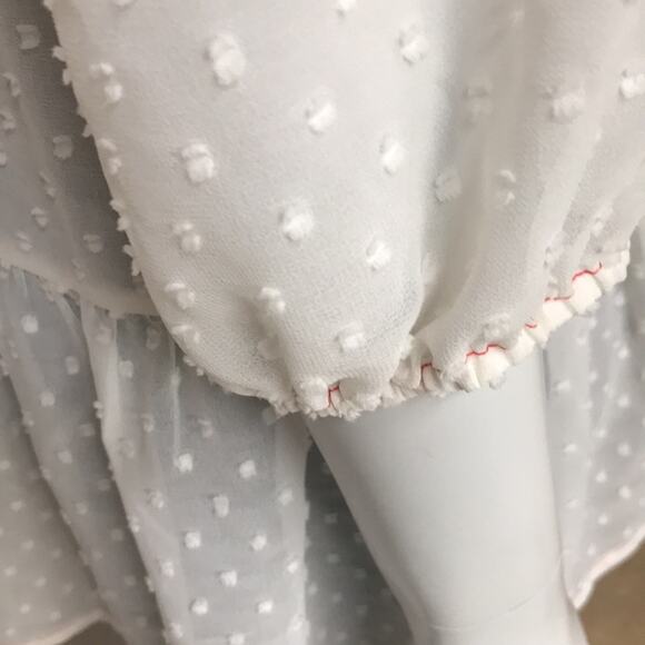 NEW Matilda Jane Light the Way Peasant Textured Button Down Cream Blouse Size M - Picture 5 of 8